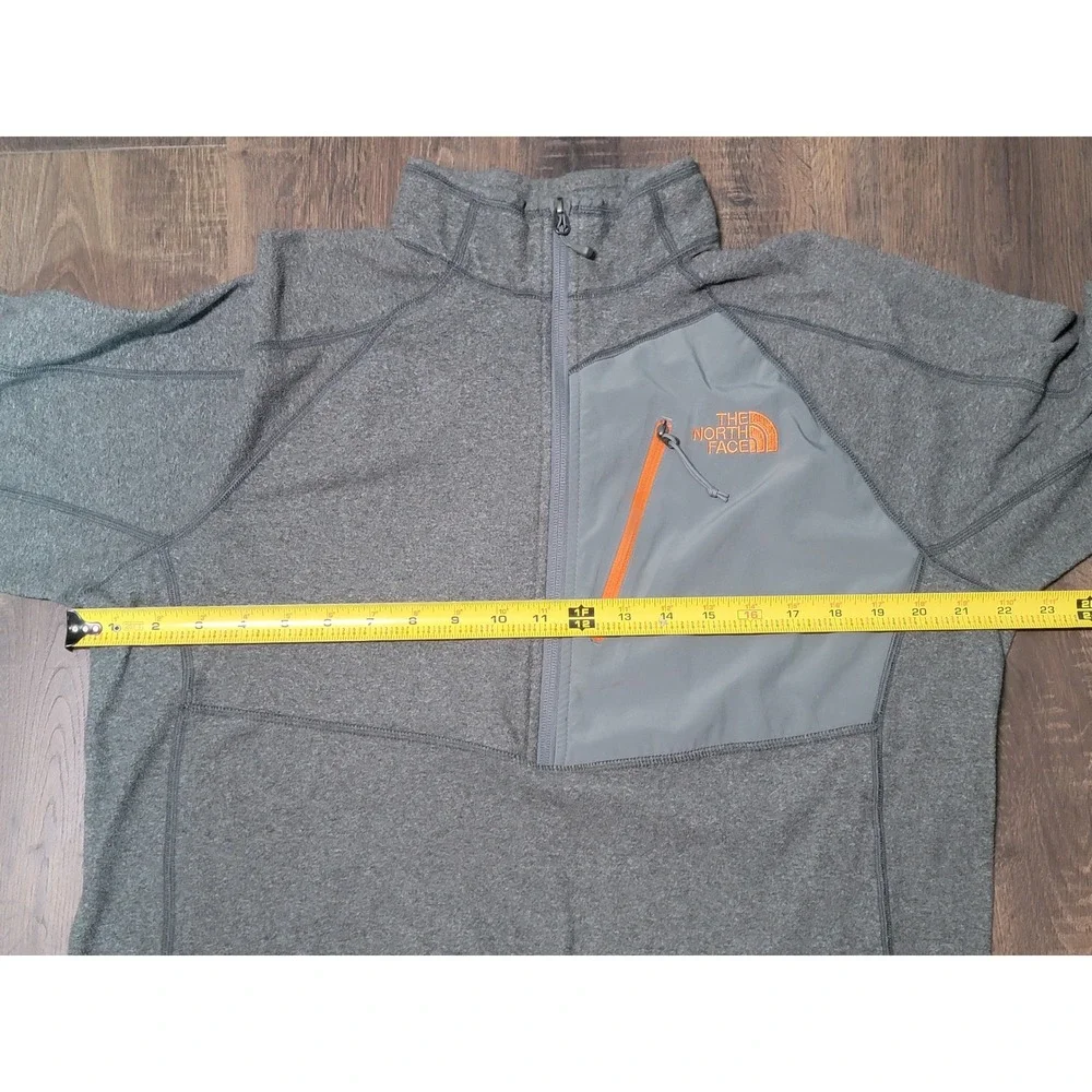 The North Face Mens FlashDry‎ Gray Pullover 1/4 Zip Long Sleeve Shirt L